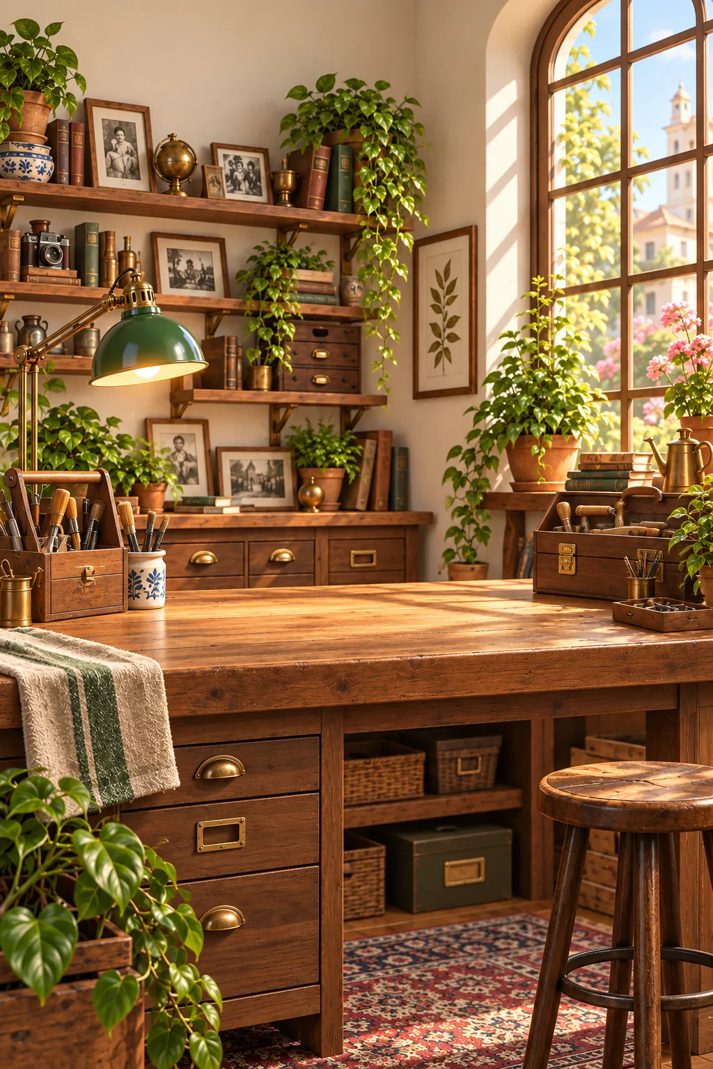The workshop after restoration: bright and full of life